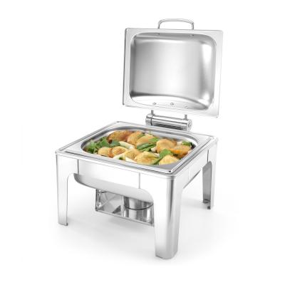 Chafing GN 1/2 saténový vzhled, HENDI, Profi Line, 4L, 365x370x(H)280mm | 470268